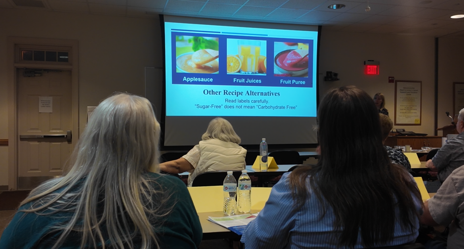 Participants got to learn about how to maintain a healthy diet when dealing with diabetes.