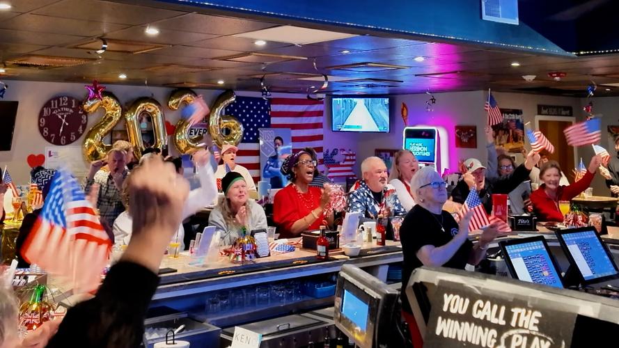 Supporters cheering on Ro