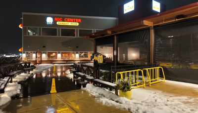 Nicola's during storm