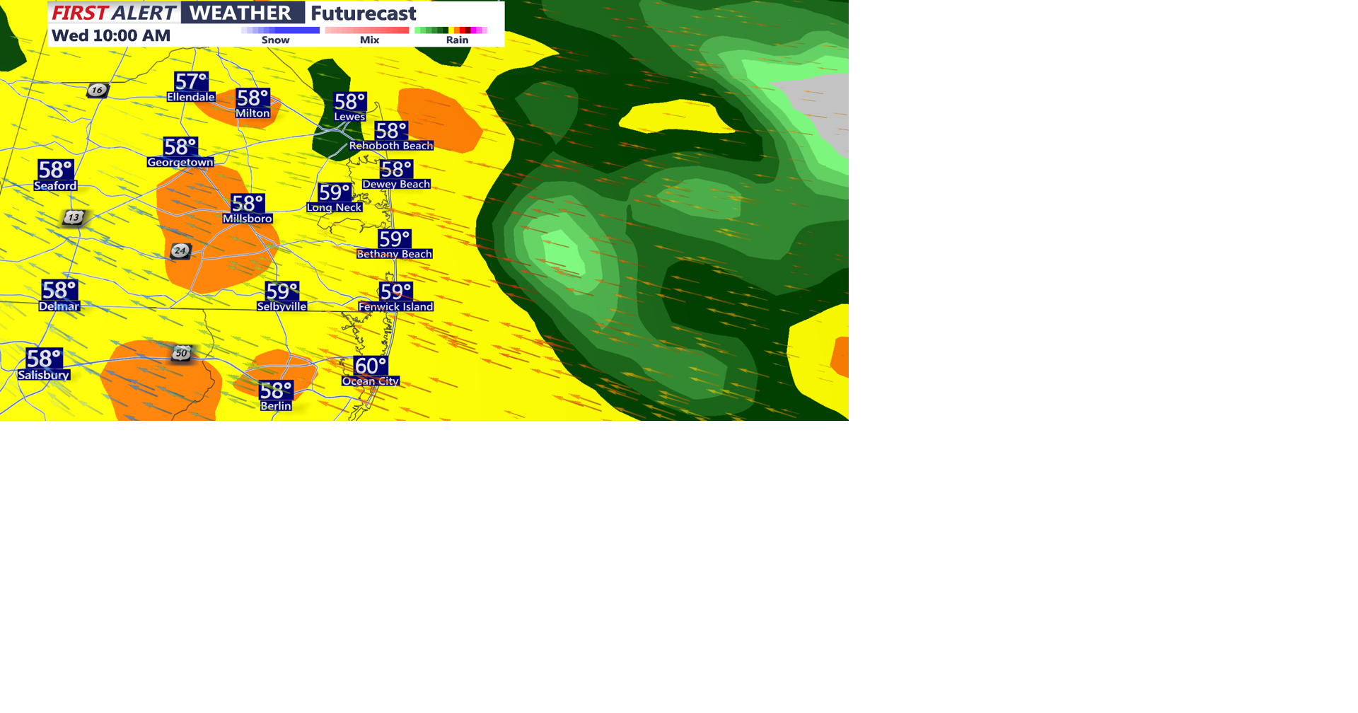 Rain and gusty winds continue into Friday morning for Sussex County ...