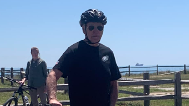 joe biden biking at cape henlopen state park
