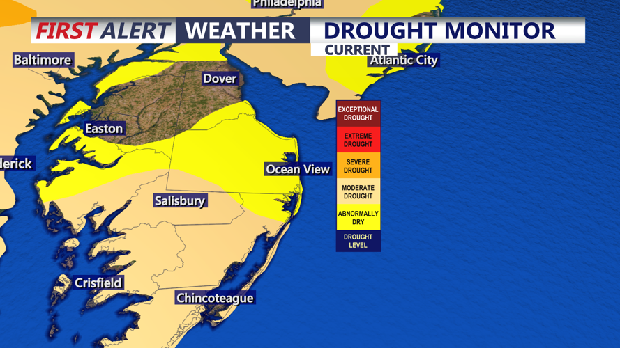 DROUGHT MONITOR  -  DELMARVA