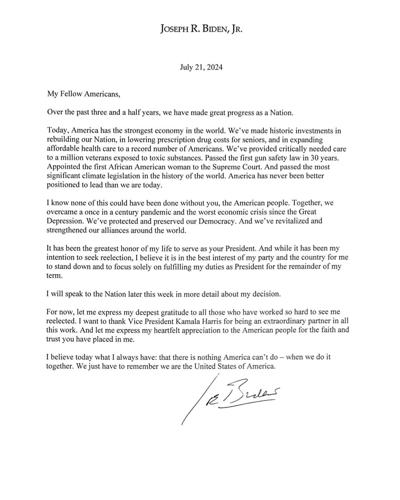 Biden Letter