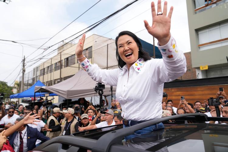 Photos of Peru's presidential election runoff