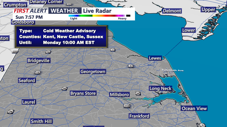 COLD WEATHER ADVISORY - SUSSEX