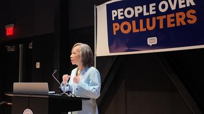 Senator Lisa Blunt Rochester spoke Wednesday in New Castle