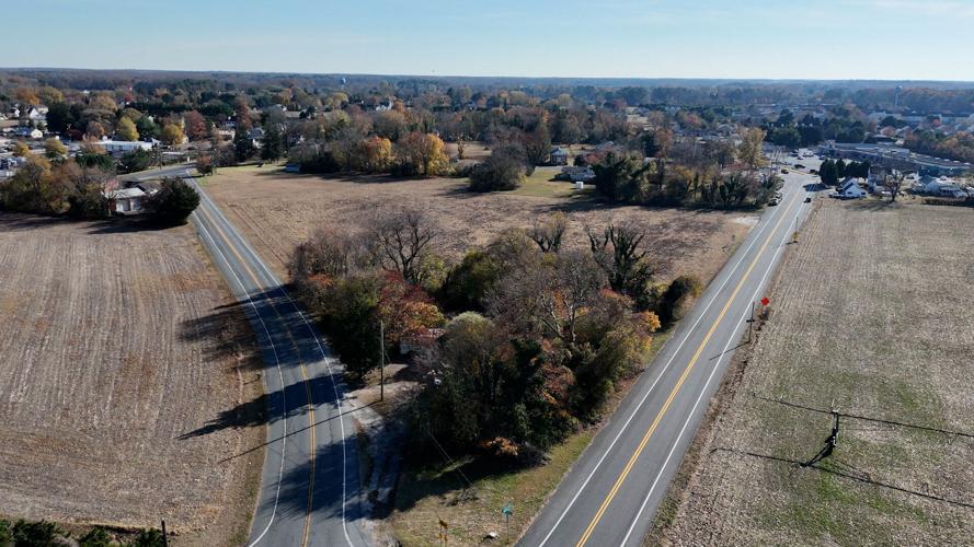 The land between Mulberry Street Ext. and Cedar Creek Rd. that could be home to new development.