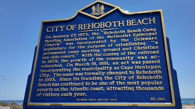Historic marker in City of Rehoboth Beach