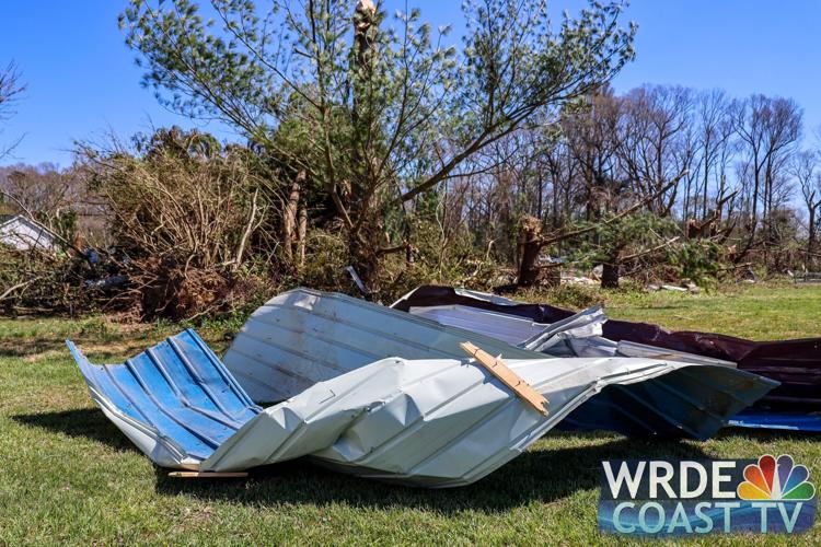 Siding and roofing was ripped from homes during Saturday's storm, which had winds of up to 140 mph.