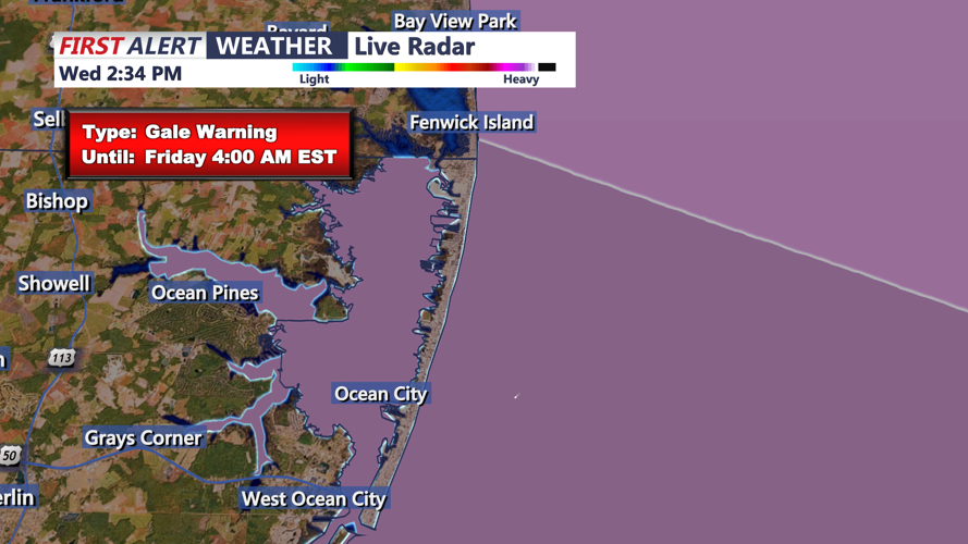GALE WIND WARNING - OCEAN CITY