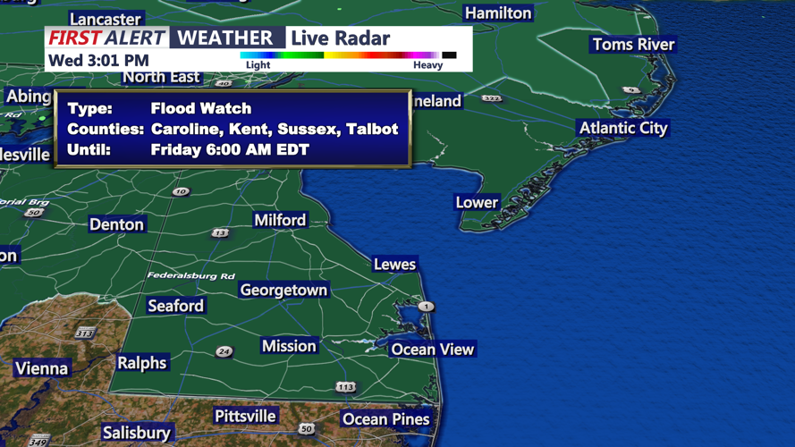 Storms give way to cool, dry air across Sussex County Thursday Into ...
