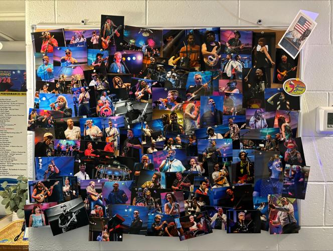 Dressing room bulletin board