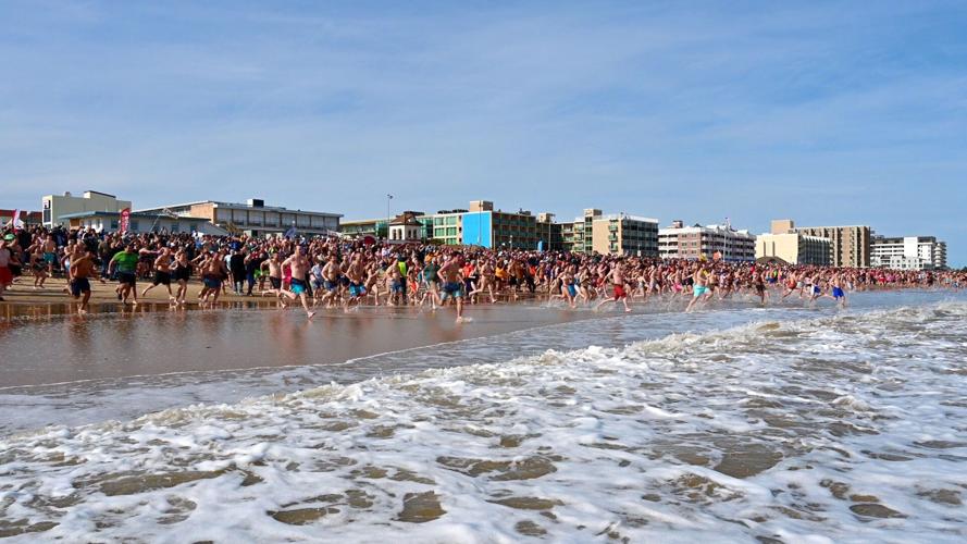 Over 3,600 people ran into the ocean on Sunday for the Polar Bear Plunge. Courtesy Special Olympics Delaware.