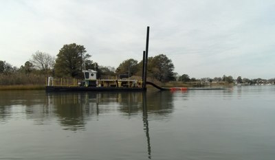 Dredging in the Lewes-Rehoboth Canal is underway