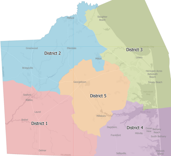 Sussex County Council districts