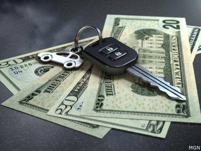 Car key and money