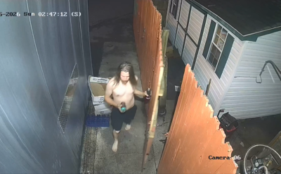Surveillance footage captured the suspect