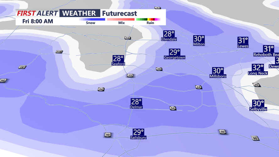 FUTURECAST - SEAFORD / LAUREL AREA SNOW