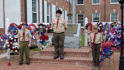 People Gathered in Georgetown for Memorial Day Wreath Ceremony