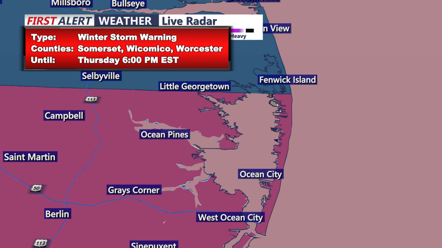 WINTER STORM WARNING - OCEAN CITY