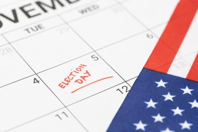 Election day November 5th calendar date mark