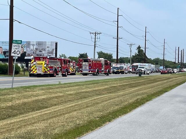 First responders to Route 9 crash