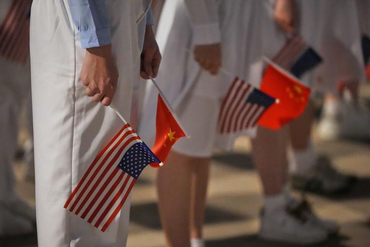 Photos of Trump in China for talks with Xi Jinping