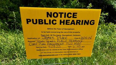 Public Hearing notice for James Place