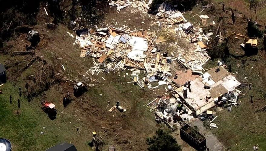 Demolished house from April Delaware tornado