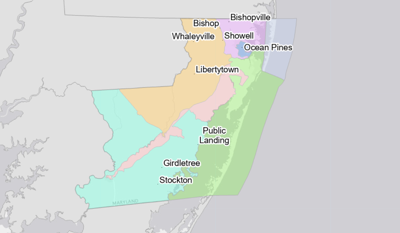 Worcester County District Map