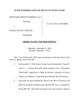 IN THE SUPERIOR COURT OF THE STATE OF DELAWARE