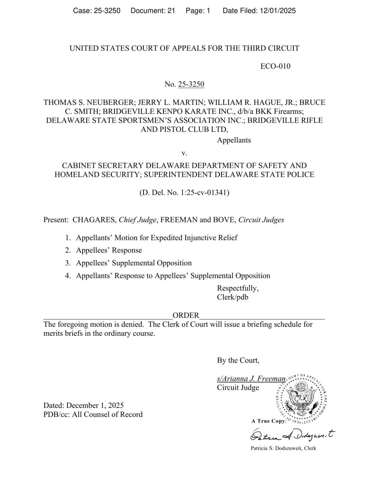 UNITED STATES COURT OF APPEALS FOR THE THIRD CIRCUIT