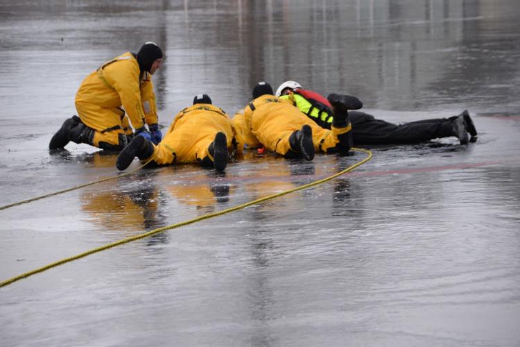 Ice rescue training