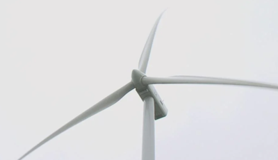 The top of a wind turbine.