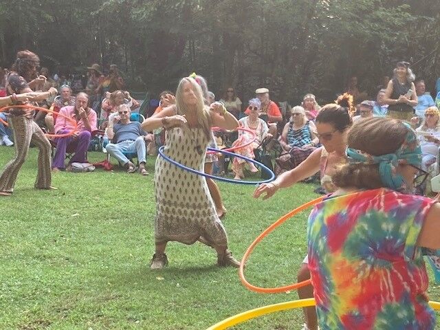 Woman hulahooping