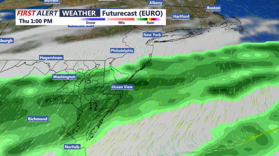 late week showers