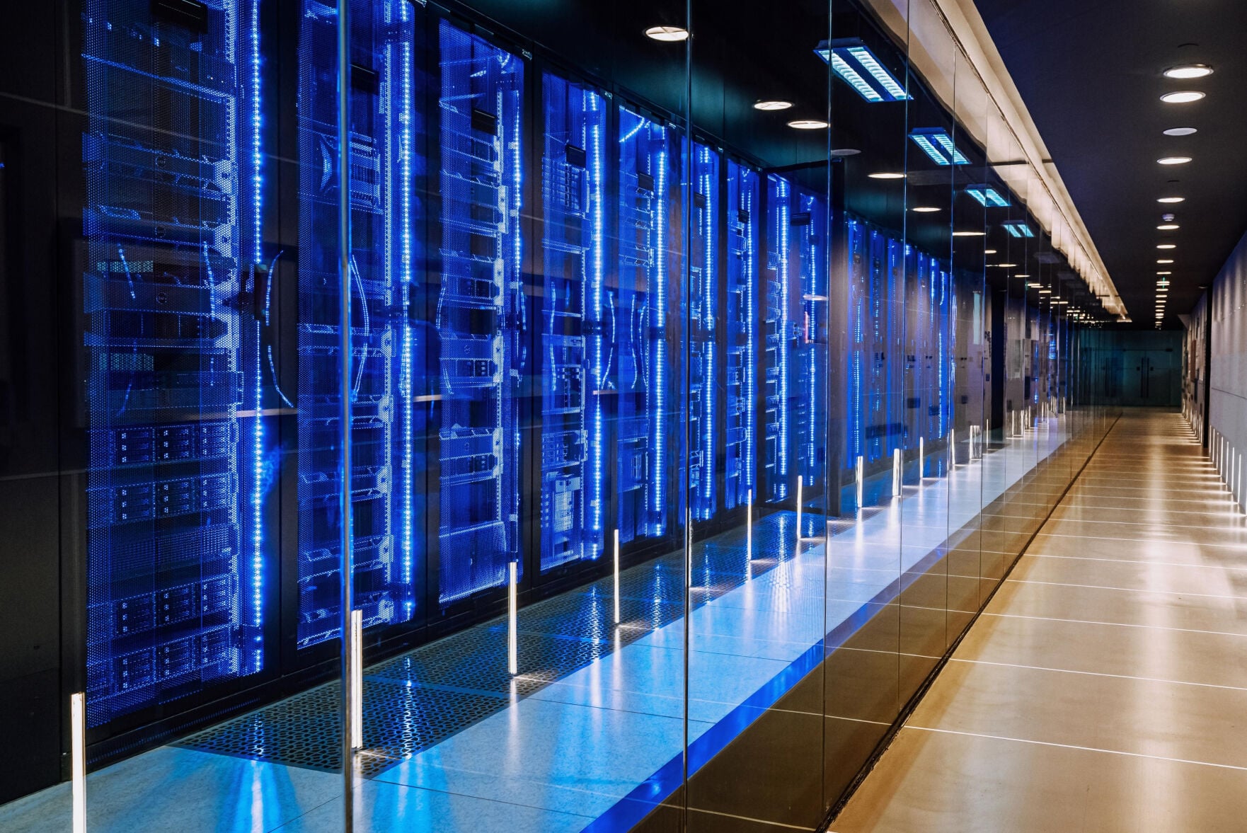 server room image in data center