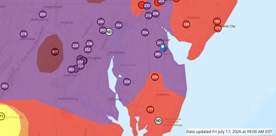 Code Purple Air Quality alert