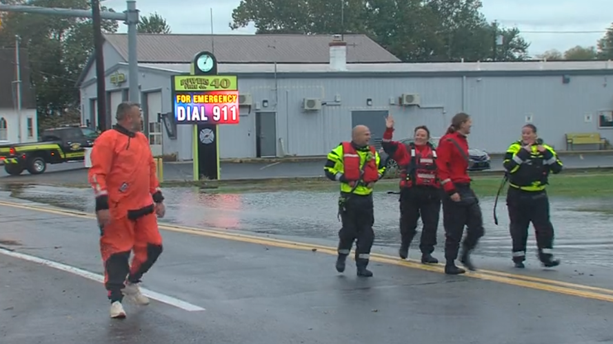 Crews in Bowers Beach