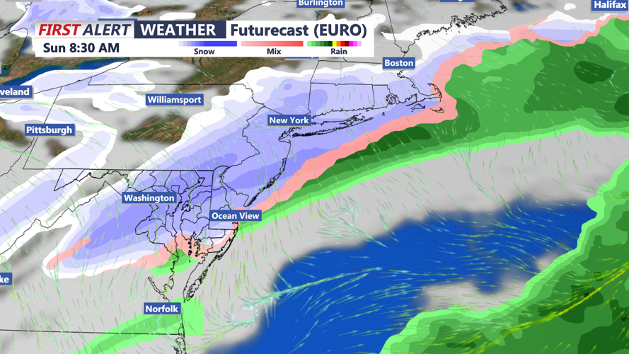 NORTHEAST SNOW MODEL RUN  SUNDAY