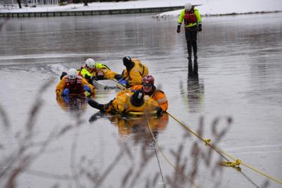 Ice rescue training