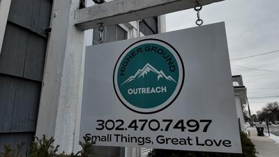 Higher Ground Outreach sign