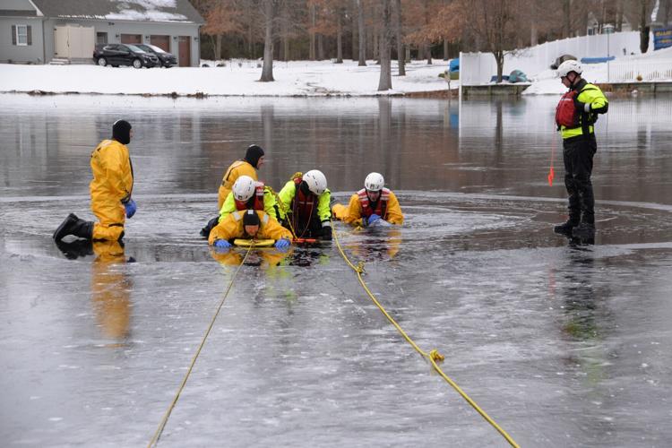 Ice rescue training