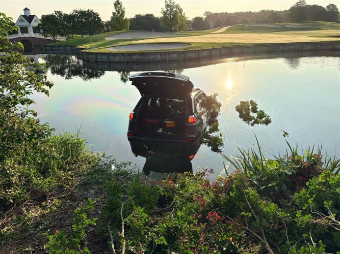 Car in Pond