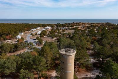 Cape Henlopen State Park from above.