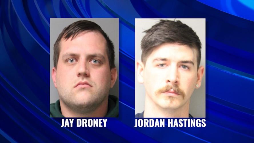 Jay Droney and Jordan Hastings, two ex volunteer firefighters accused of chasing a Black employee with a noose at the Millville Volunteer Fire Department