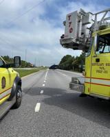 Delaware State Police Aviation Trooper 2 landed on Route 1.