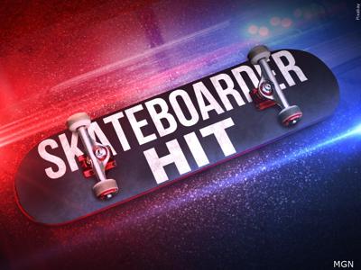Skateboarder hit