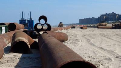 Beach replenishment still not completed in Bethany Beach