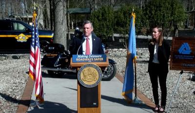 Governor Carney spoke Wednesday along with representatives from DelDOT, the Delaware Department of Safety and Homeland Security, members of the General Assembly, and safety advocates.